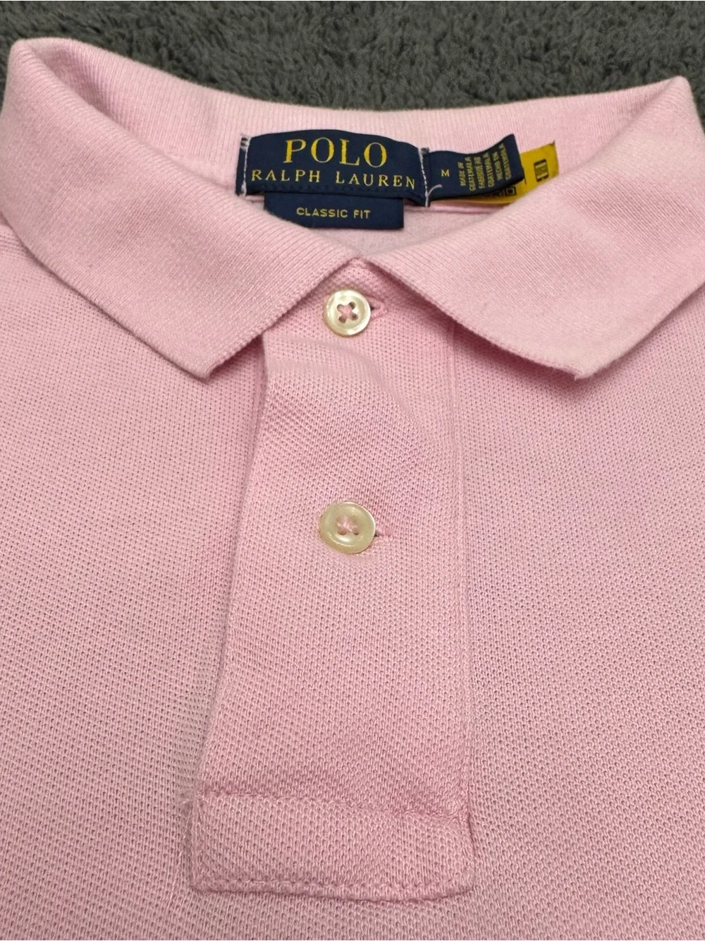 Polo Ralph Lauren Men's Pink Classic Fit Short Sleeve Polo Shirt Size Medium